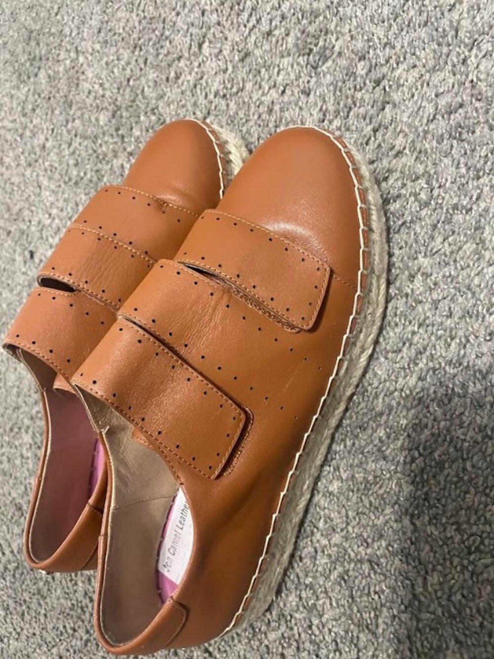 Esporre Espadrilles Three Strap Leather Brown